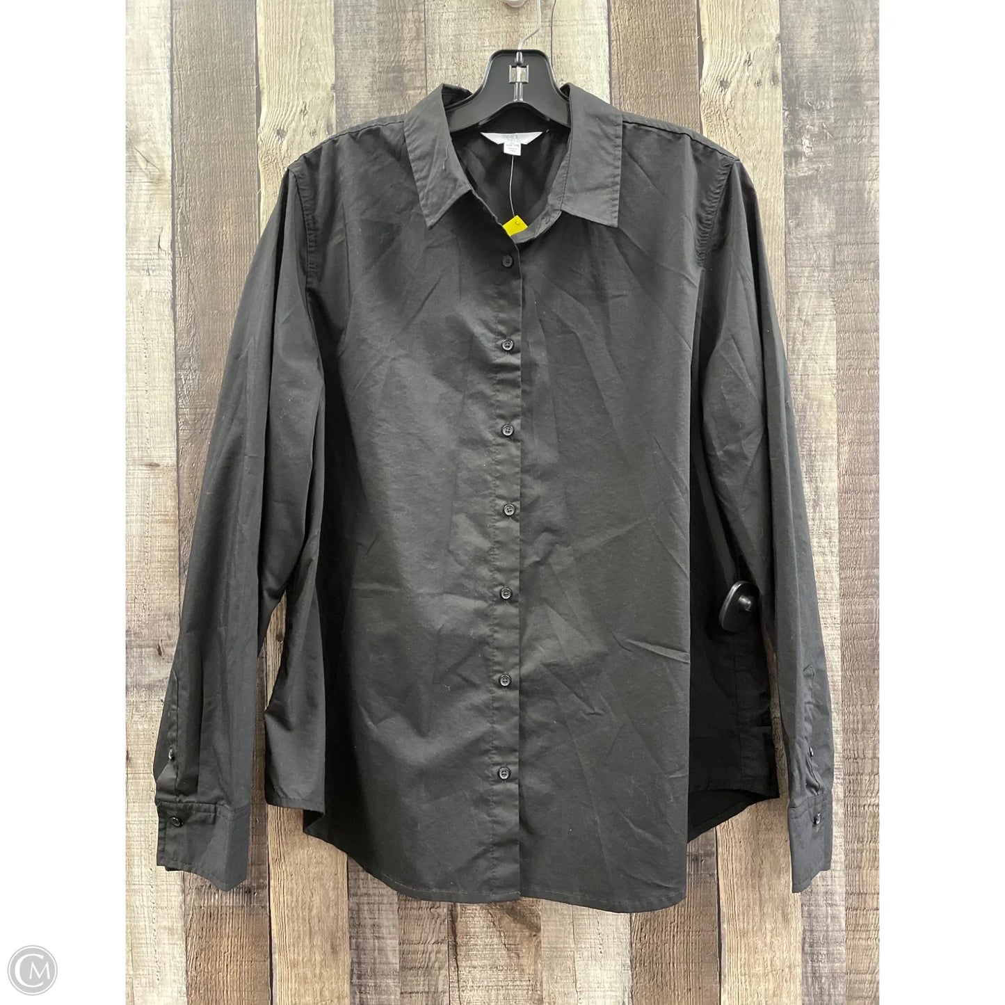 Top Long Sleeve By Time And Tru In Black, Size: Xl