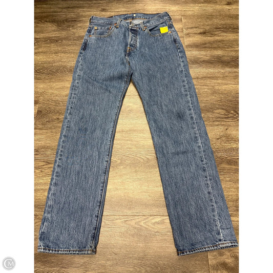 Jeans Straight By Levis In Blue Denim, Size: 8