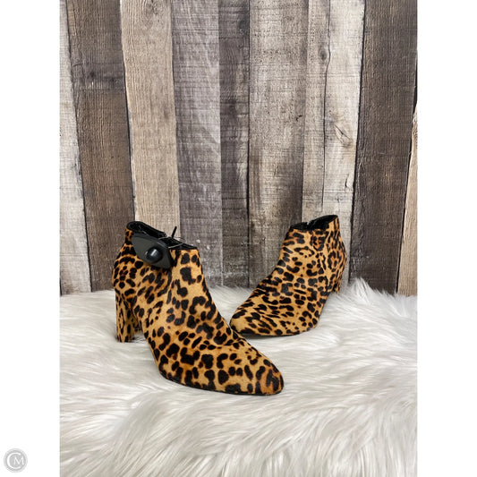 Boots Ankle Heels By Aerosoles In Animal Print, Size: 7.5