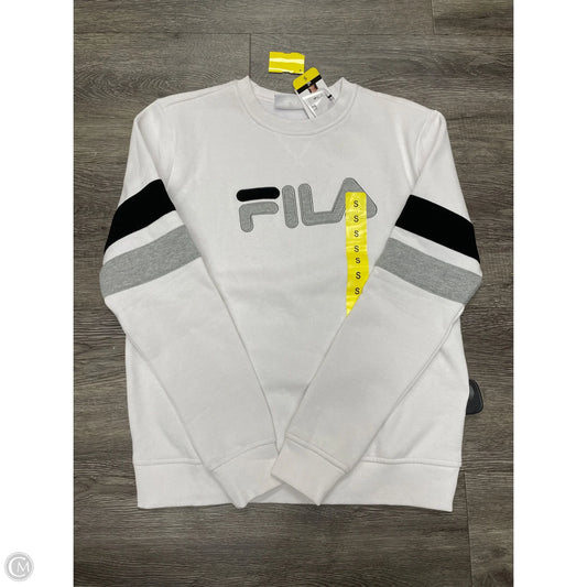 Athletic Sweatshirt Crewneck By Fila In White, Size: S