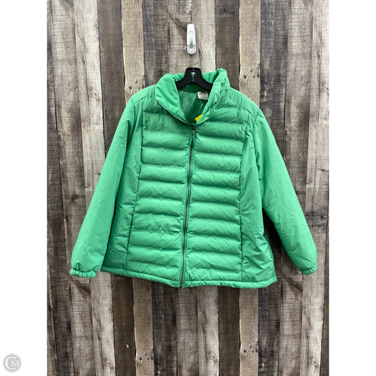 Coat Puffer & Quilted By Zero Xposure In Green, Size: Xxl