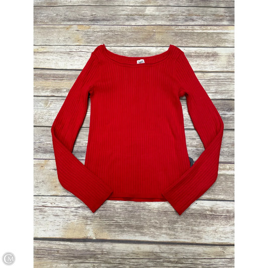 Top Long Sleeve By A New Day In Red, Size: L