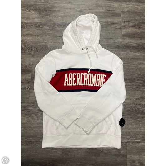 Sweatshirt Hoodie By Abercrombie And Fitch In White, Size: S