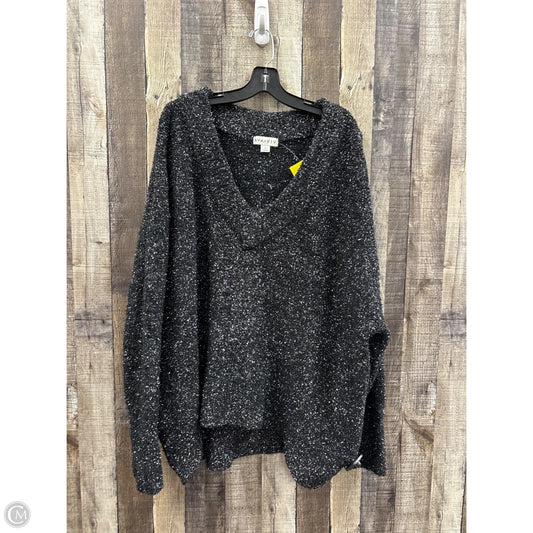 Sweater By Ava & Viv In Black & Silver, Size: 2x