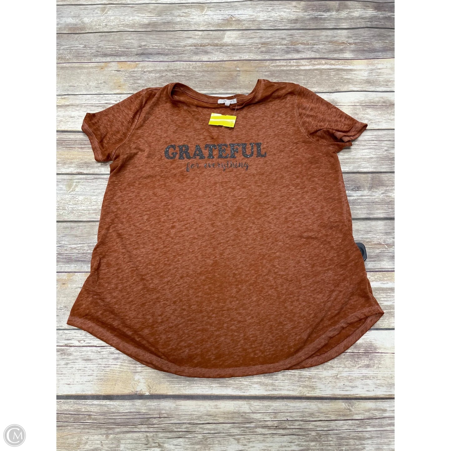 Top Short Sleeve By Maurices In Orange, Size: L