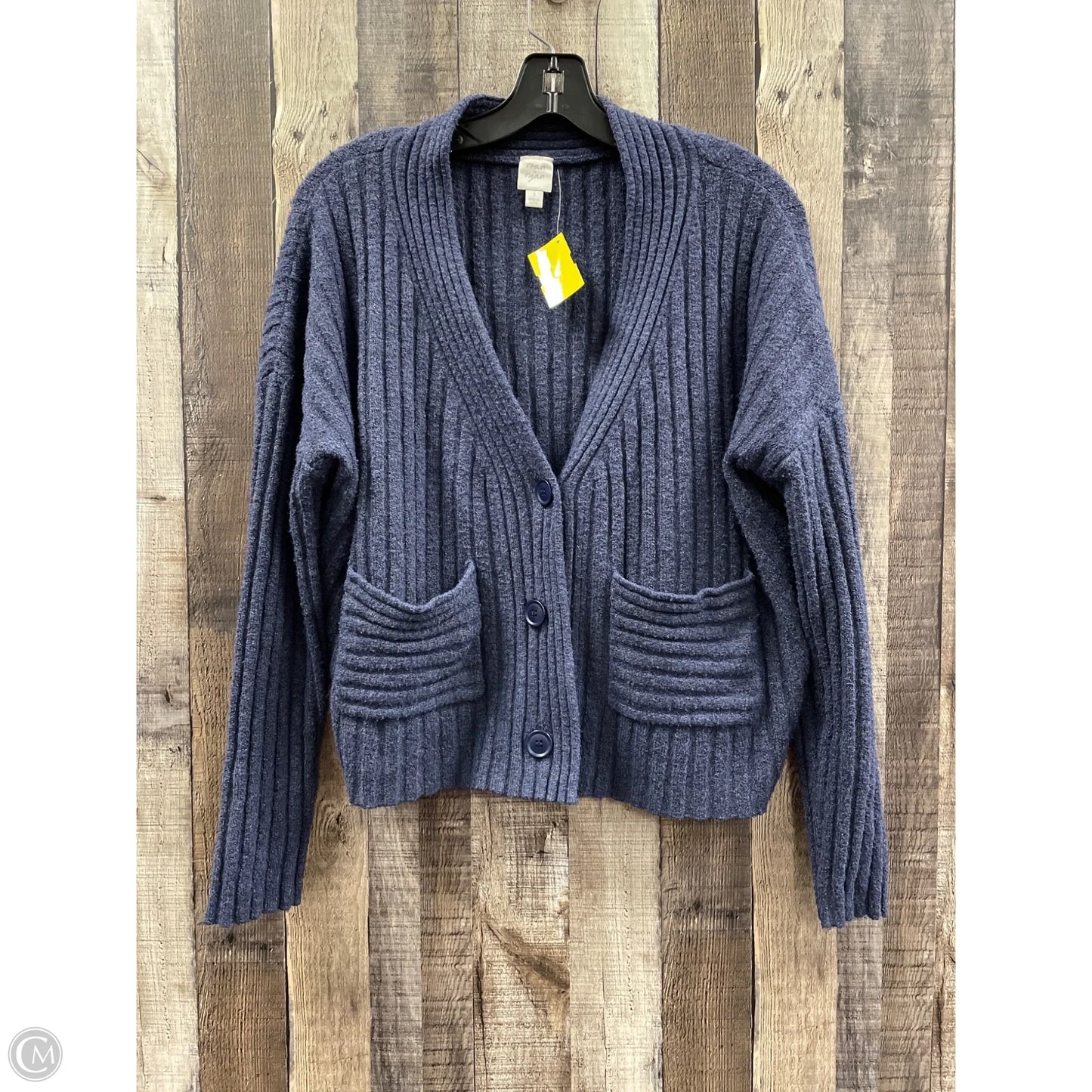 Sweater Cardigan By Cme In Blue, Size: S