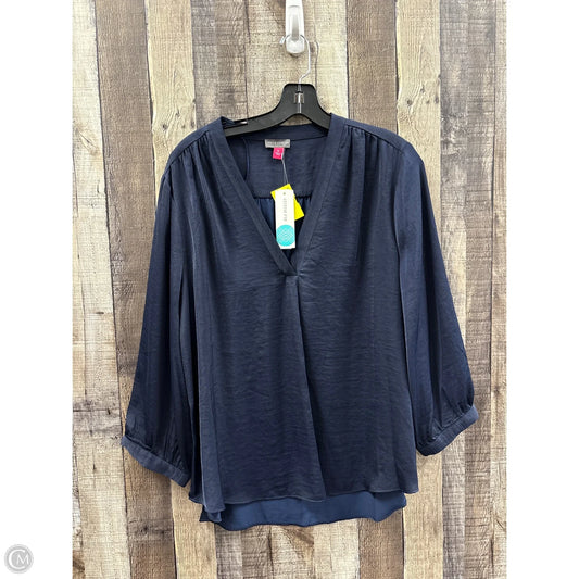 Top 3/4 Sleeve By Vince Camuto In Navy, Size: Xl