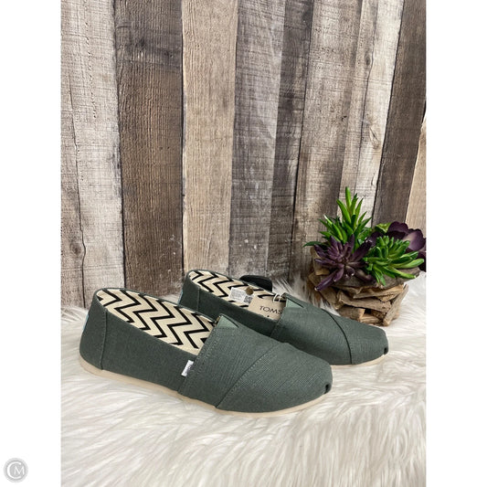 Shoes Flats By Toms In Green, Size: 9.5