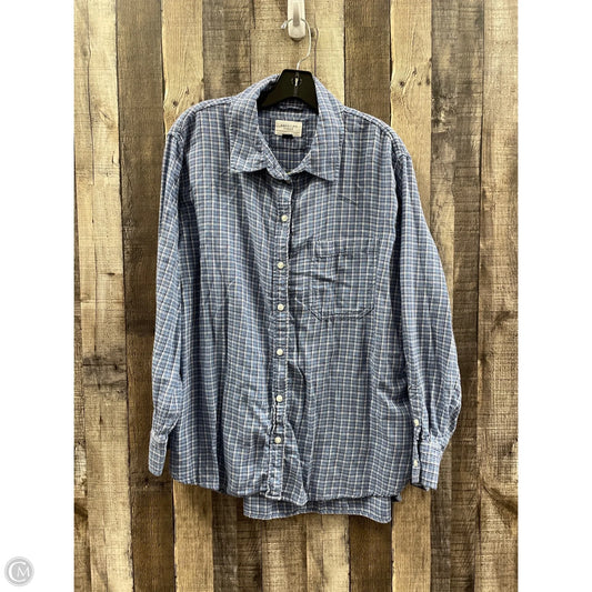 Top Long Sleeve By American Eagle In Blue, Size: L