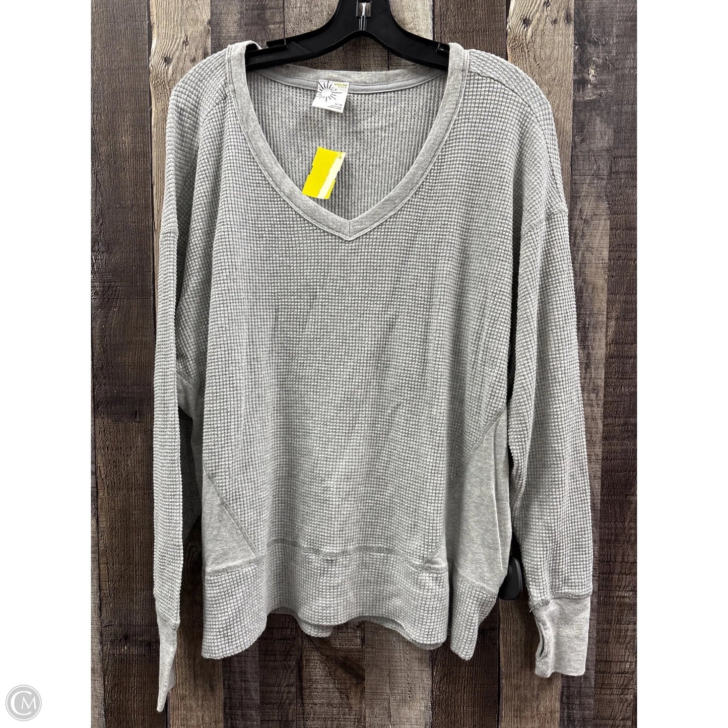 Top Long Sleeve By Aerie In Grey, Size: M