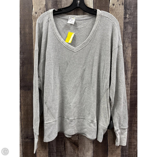 Top Long Sleeve By Aerie In Grey, Size: M