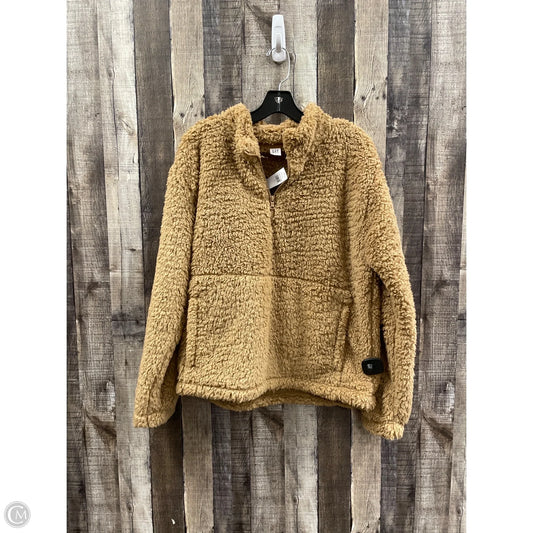 Jacket Faux Fur & Sherpa By Gap In Brown, Size: L