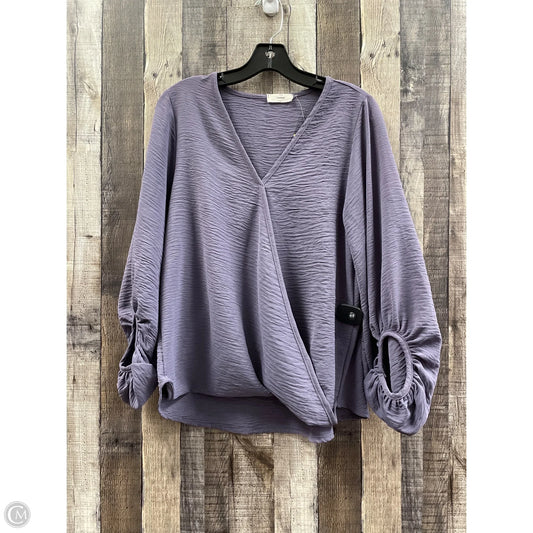 Top Long Sleeve By Entro In Purple, Size: M