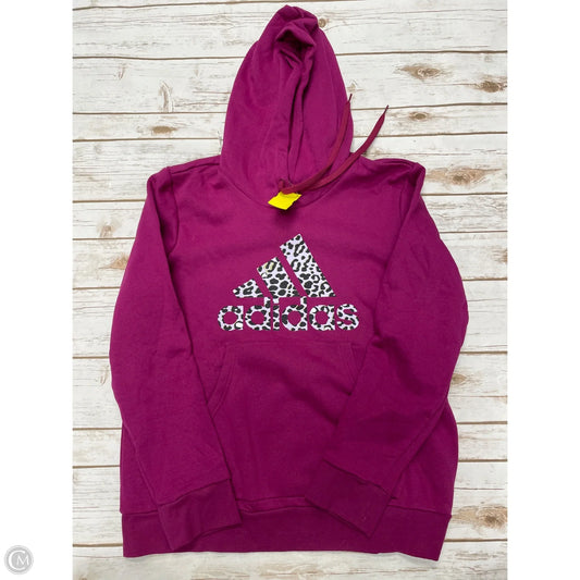 Athletic Sweatshirt Hoodie By Adidas In Purple, Size: Xl