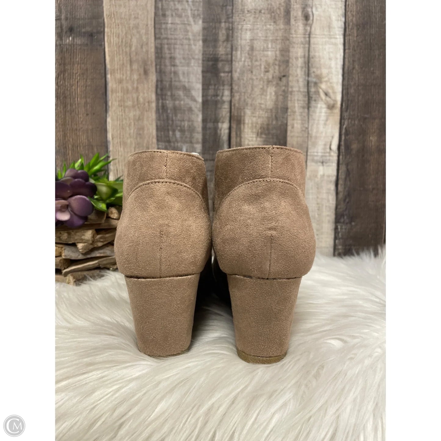 Boots Ankle Heels By Maurices In Tan, Size: 11