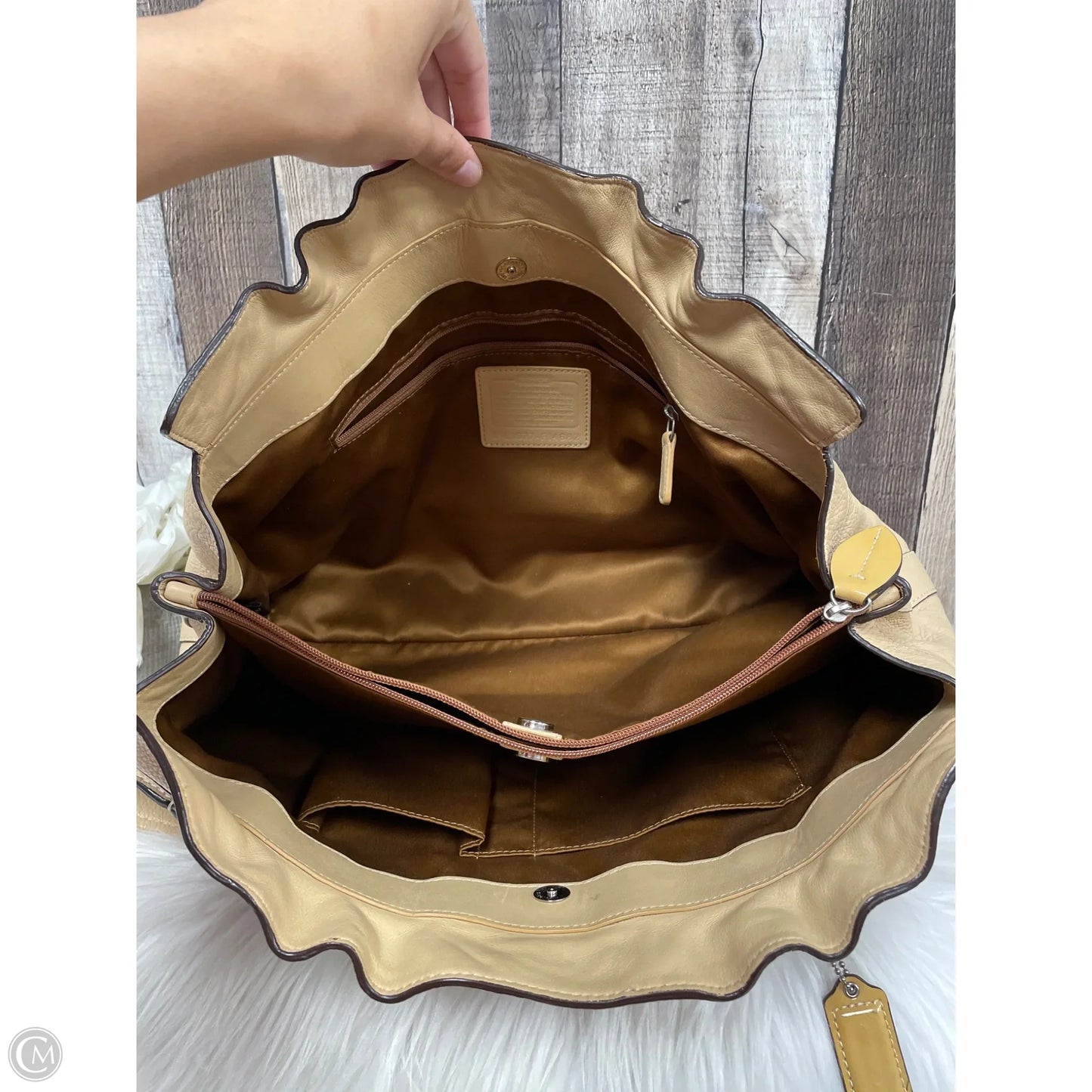 Handbag Designer By Coach, Size: Large