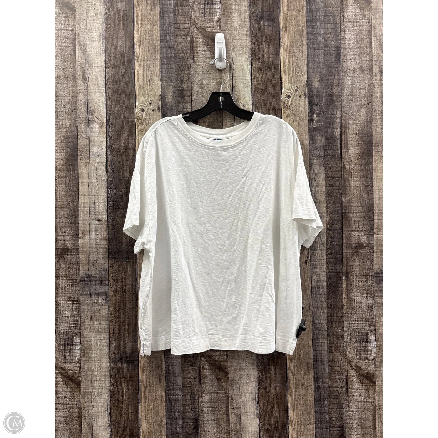 Top Short Sleeve By Top Style In White, Size: 2x
