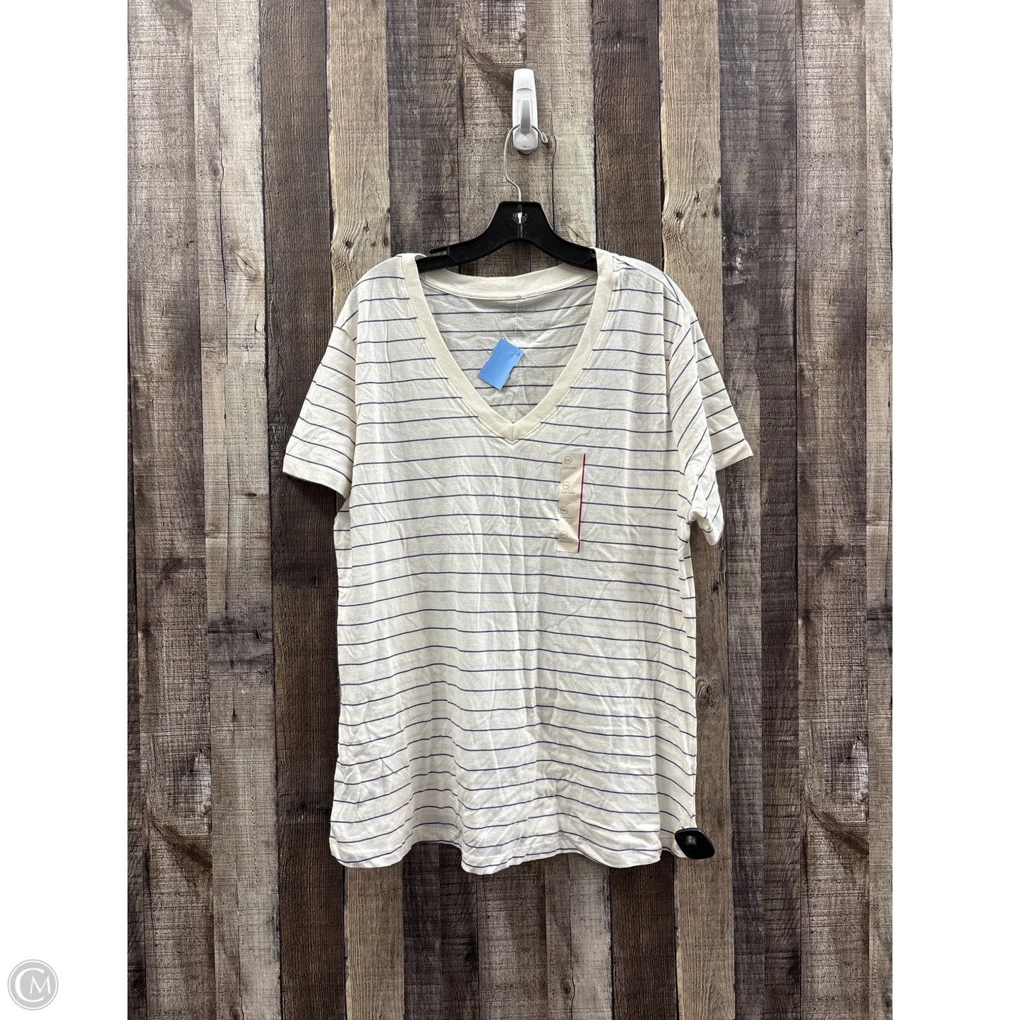 Top Short Sleeve By Universal Thread In Striped Pattern, Size: Xxl