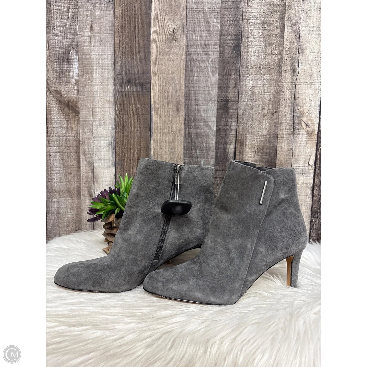 Boots Ankle Heels By Vince Camuto In Grey, Size: 8
