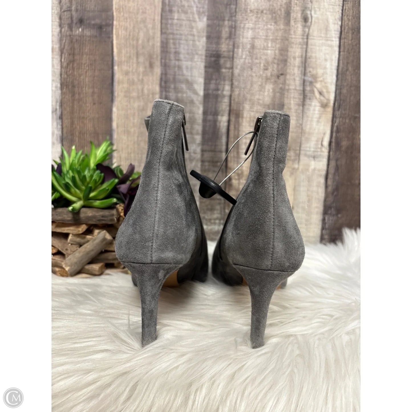 Boots Ankle Heels By Vince Camuto In Grey, Size: 8