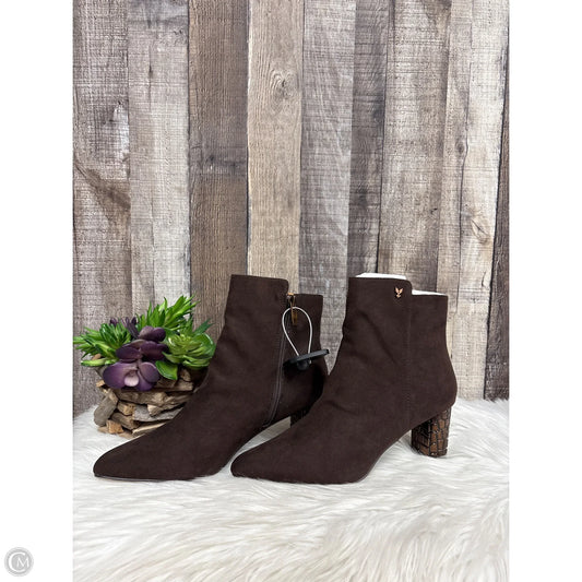 Boots Ankle Heels By J Renee In Brown, Size: 8