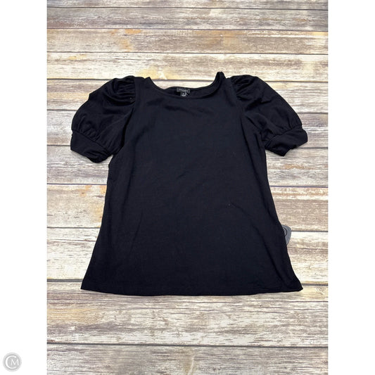 Top Short Sleeve By Ann Taylor In Black, Size: Xs