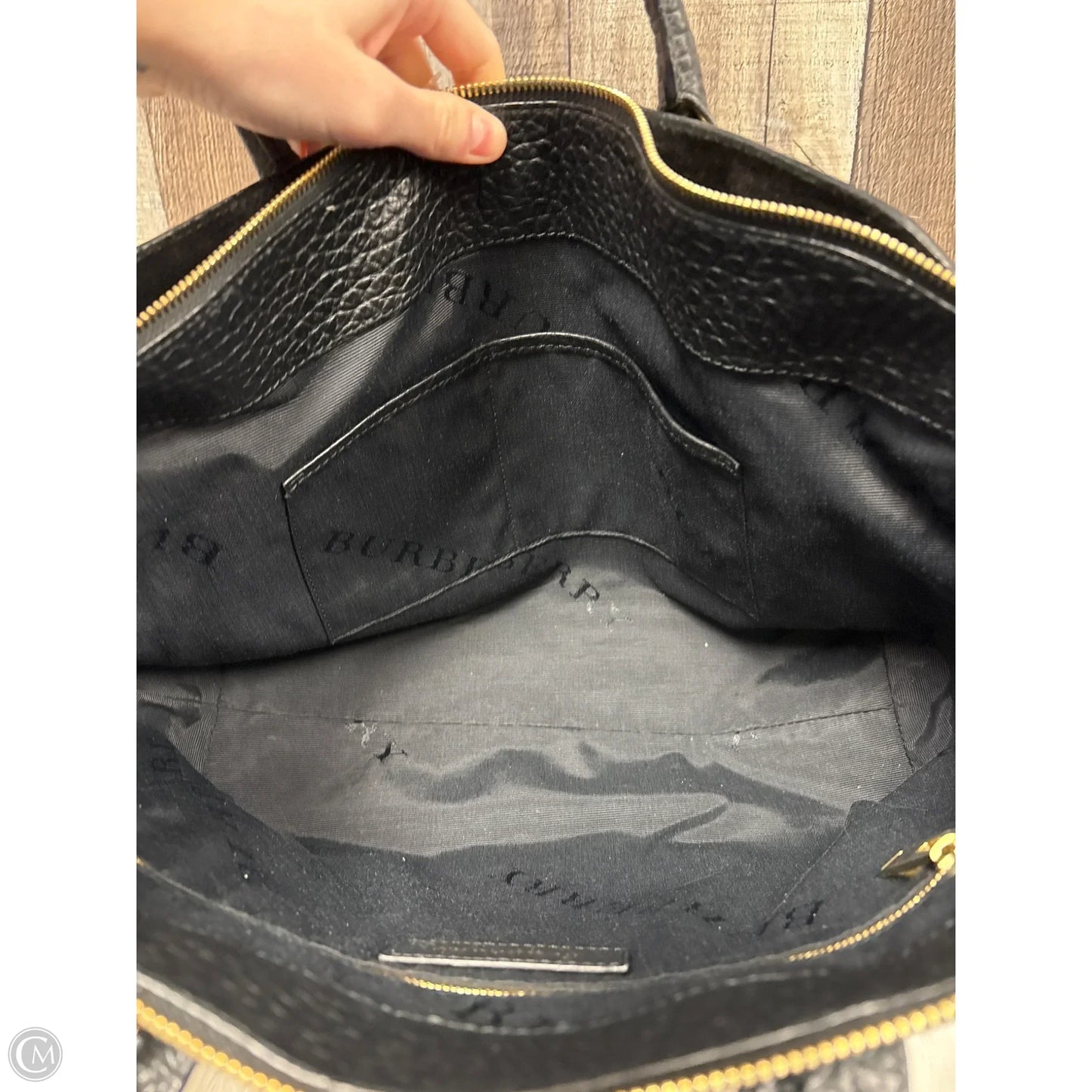 Tote Luxury Designer By Burberry, Size: Medium