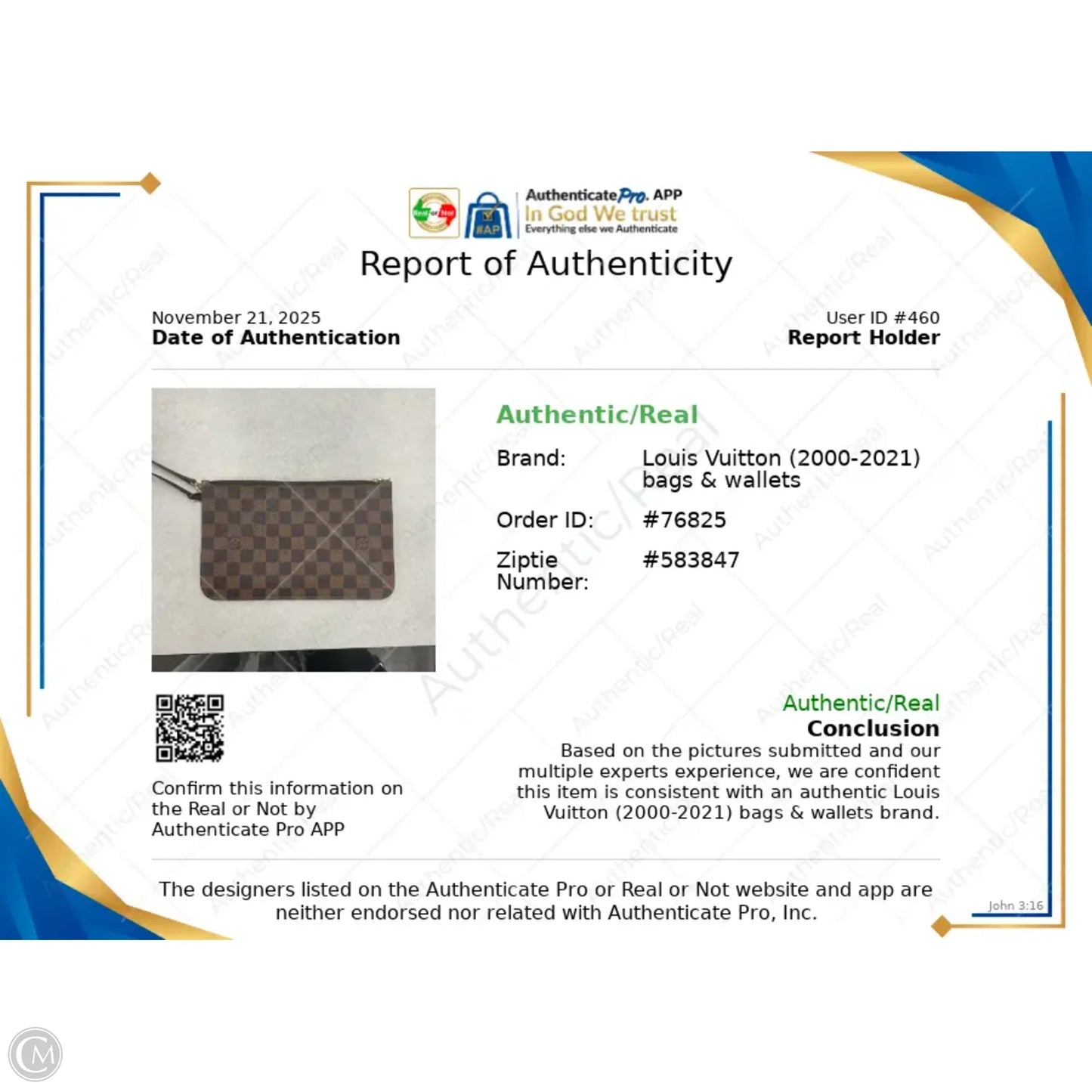 Wristlet Luxury Designer By Louis Vuitton, Size: Medium