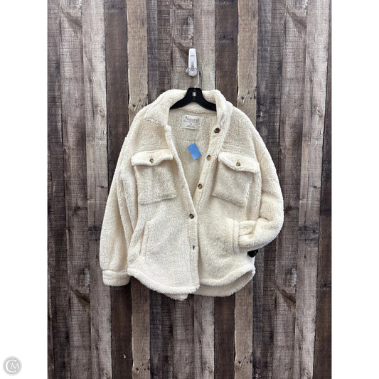 Top Long Sleeve By Natural Reflections In Ivory, Size: M