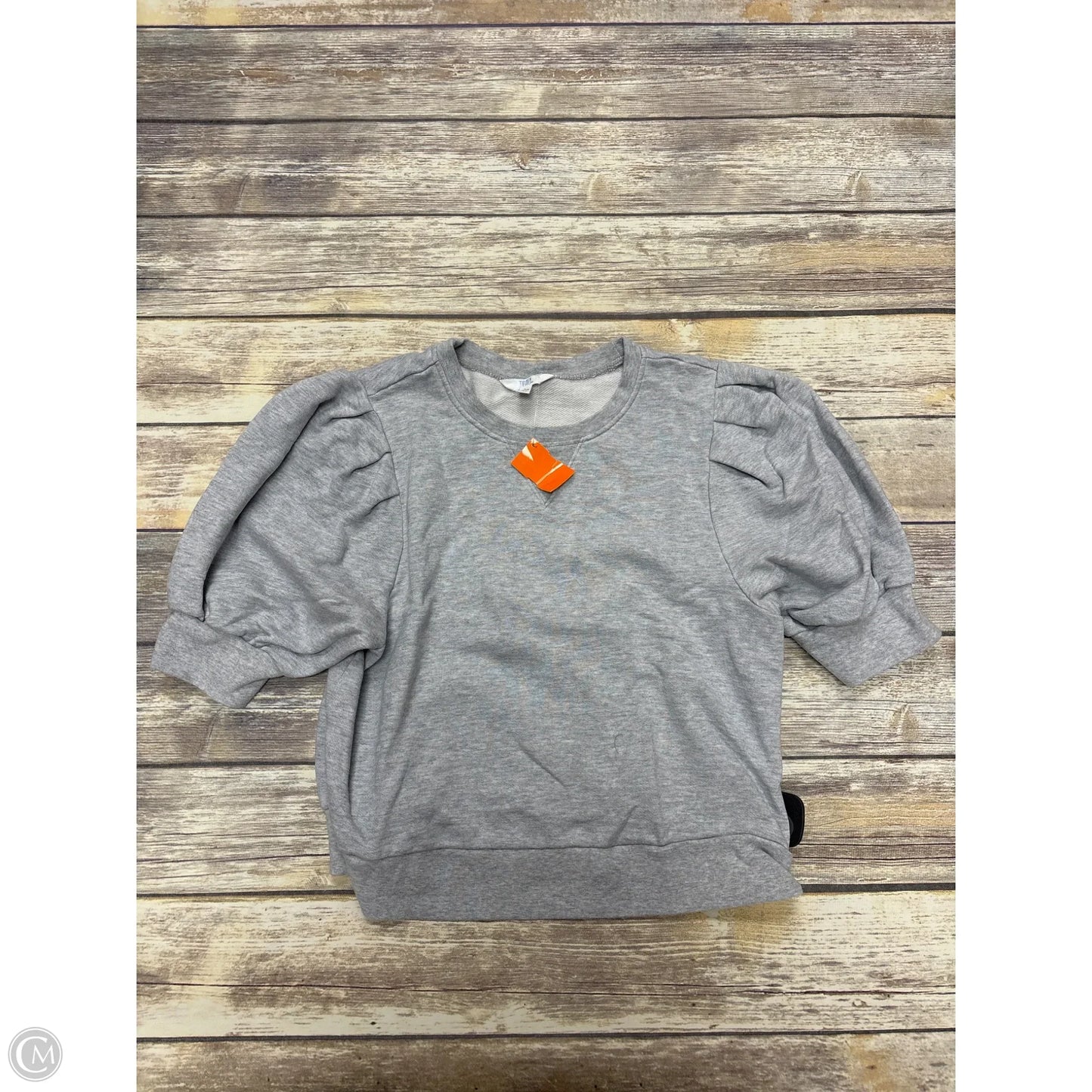 Sweater Short Sleeve By Time And Tru In Grey, Size: L