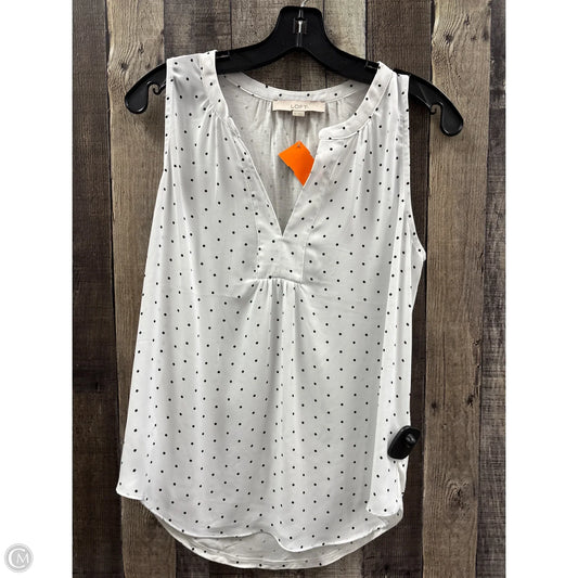 Top Sleeveless By Loft In Polkadot Pattern, Size: Xs
