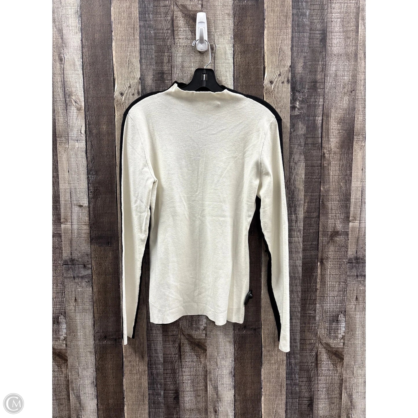 Top Long Sleeve By Merokeety In Black & Cream, Size: L