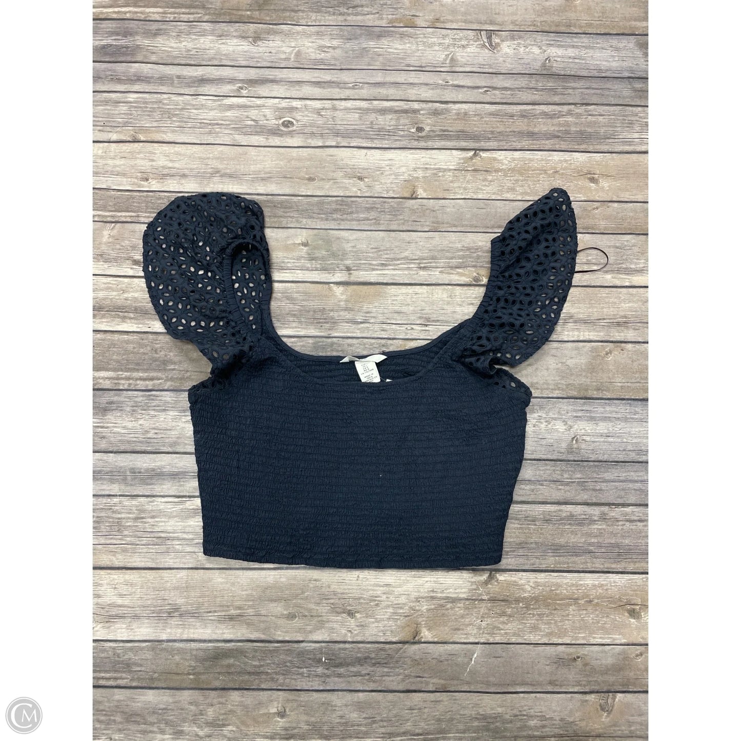 Top Sleeveless By H&m In Navy, Size: L
