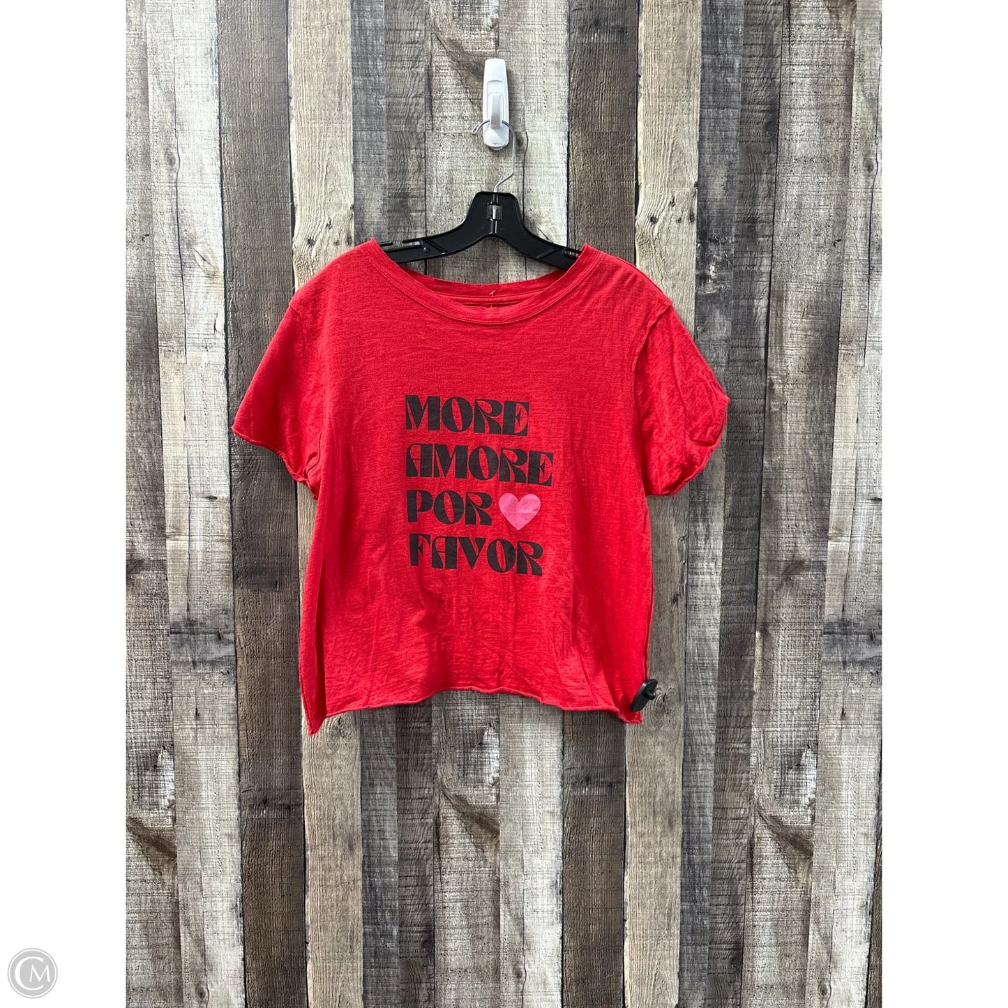 Top Short Sleeve By Maeve In Red, Size: M