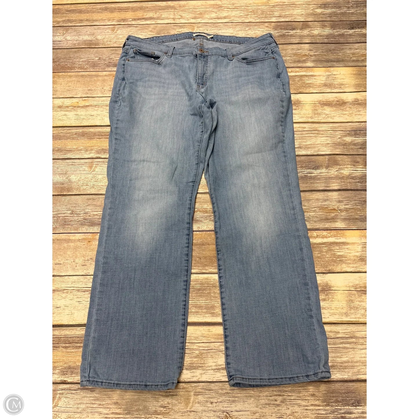 Jeans Wide Leg By Levis In Blue Denim, Size: 20