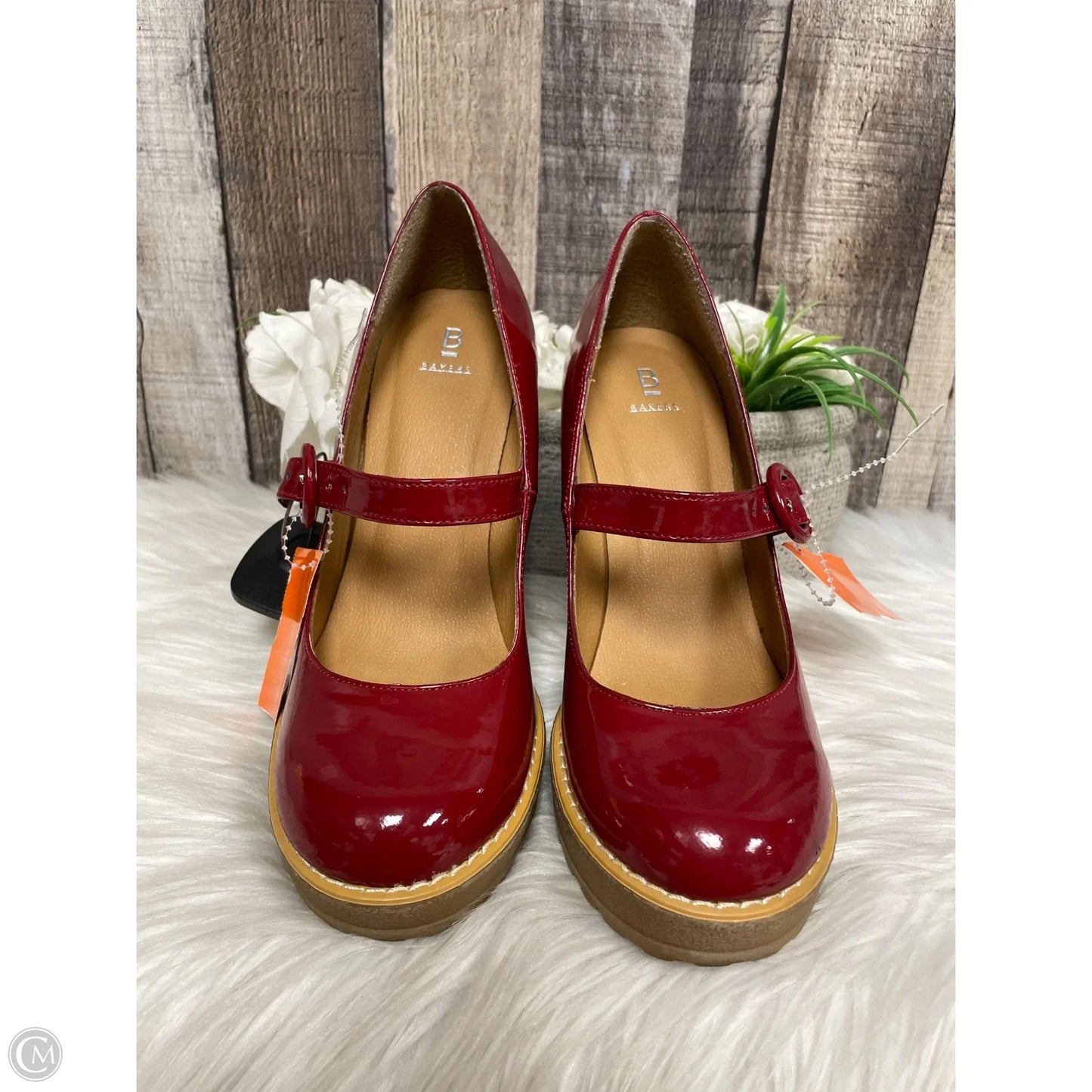 Shoes Heels Block By Bakers Shoes In Red, Size: 7