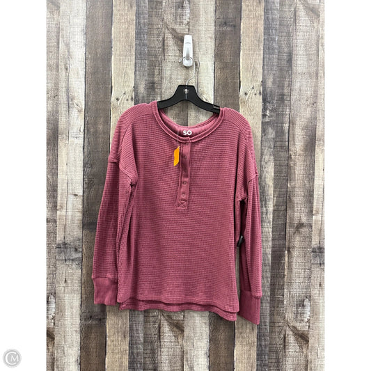 Top Long Sleeve By So In Pink, Size: M