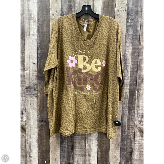 Top Short Sleeve By Cme In Animal Print, Size: 3x