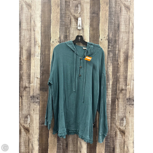Top Long Sleeve By Easel In Green, Size: 1x