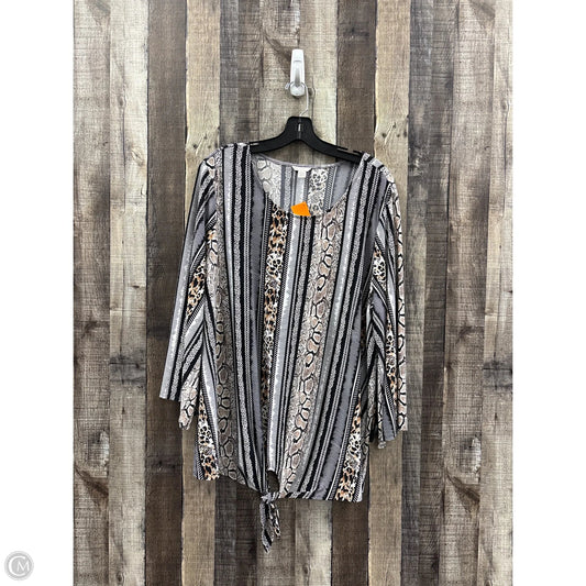 Top 3/4 Sleeve By Cato In Multi-colored, Size: 1x