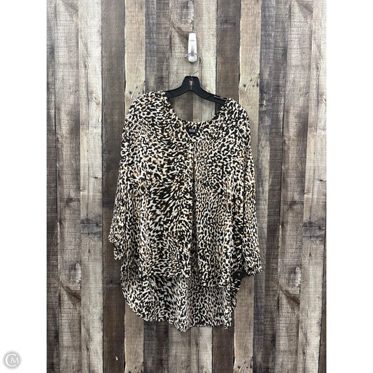 Top Long Sleeve By Ana In Animal Print