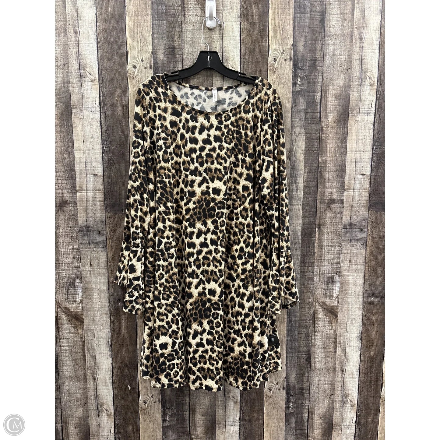 Dress Casual Short By Emerald In Animal Print, Size: 1x