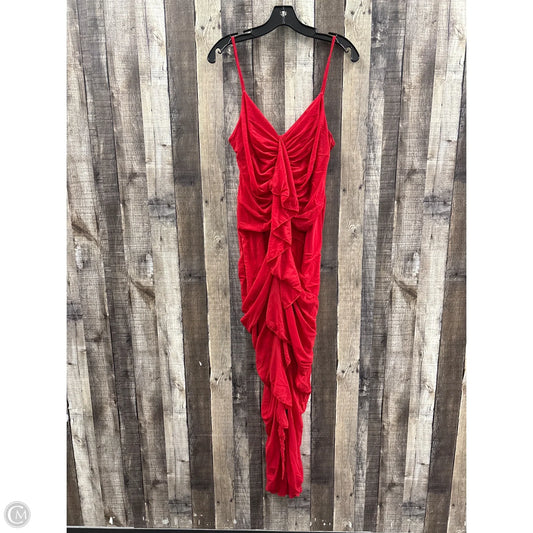 Dress Party Midi By Shein In Red, Size: 1x