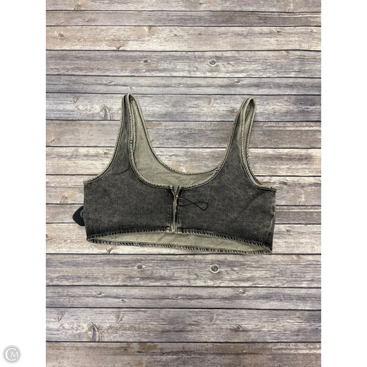 Top Sleeveless By Zara In Black Denim, Size: Xxl
