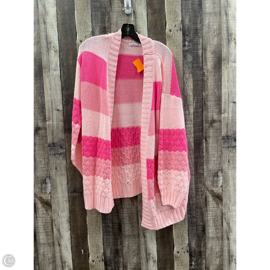 Sweater Cardigan By Cme In Pink, Size: M