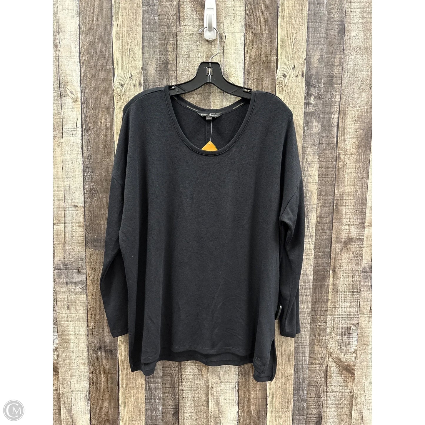 Top Long Sleeve By Banana Republic In Black, Size: Xl