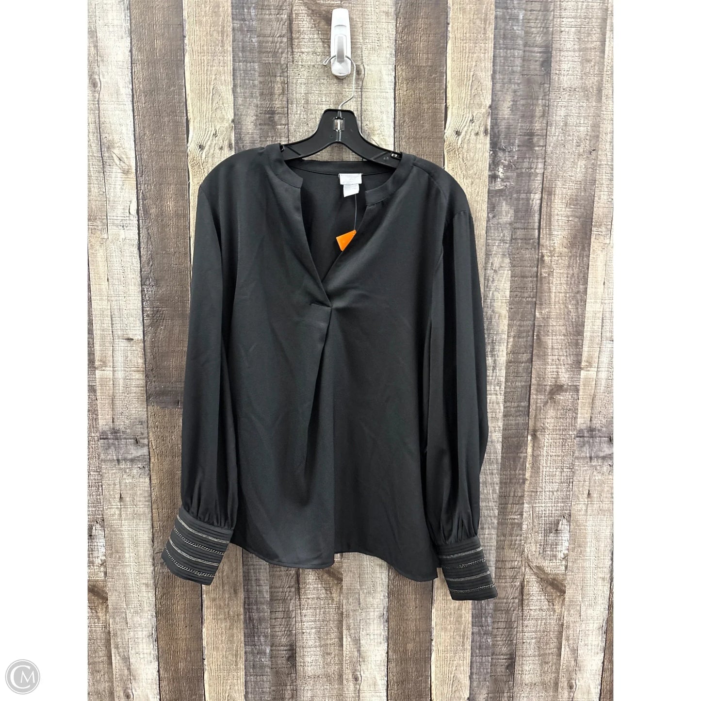 Top Long Sleeve By Chicos In Black, Size: Xl