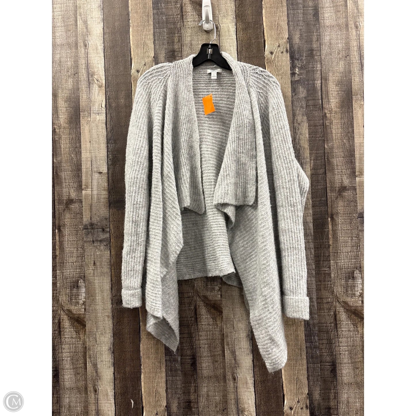 Sweater Cardigan By Nine West In Grey, Size: L