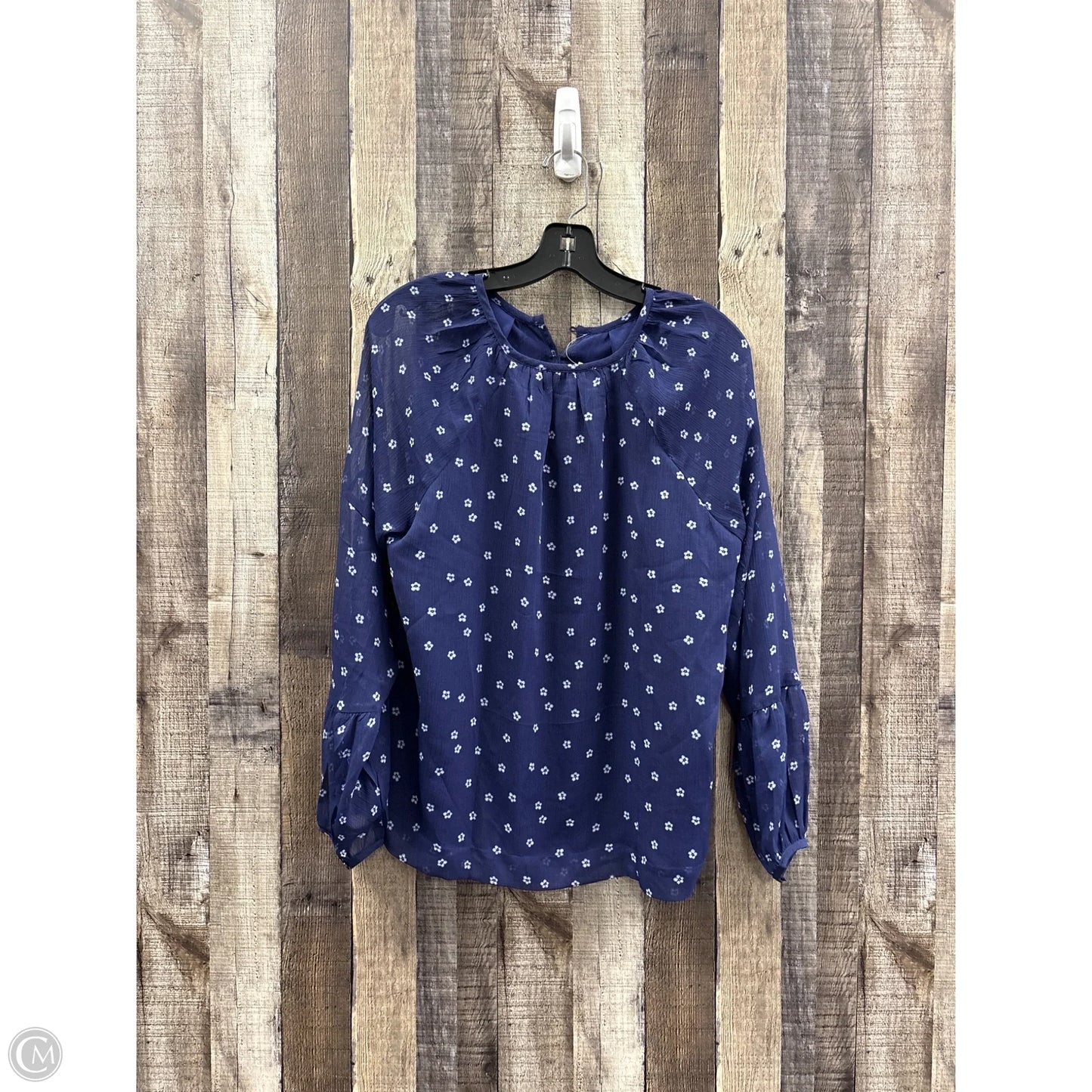 Top Long Sleeve By Loft In Blue, Size: M
