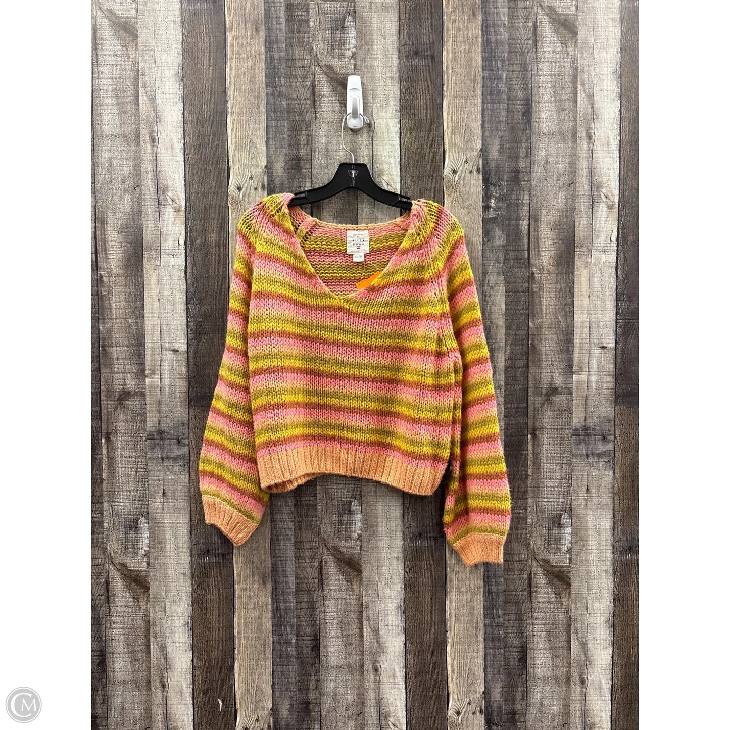 Sweater By Bill Blass In Pink & Yellow, Size: S
